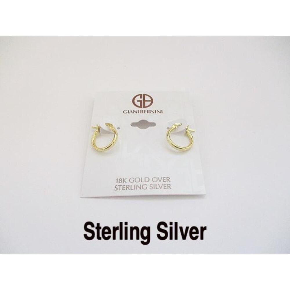 2039 NEW Giani Bernini 18K Gold over Sterling Silver Small Hoops